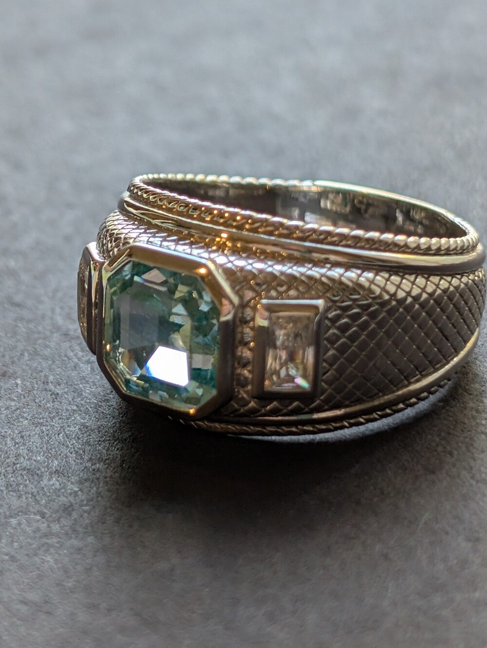 Judith Ripka Synthetic Spinel Sterling Silver Ring - Picture 4 of 6